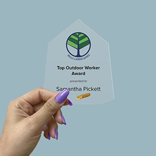 Custom Economy Acrylic Awards Offered In A Variety Of Shapes And Sizes Includes Unlimited Text And Your Logo (5", Diamond) #TOP2