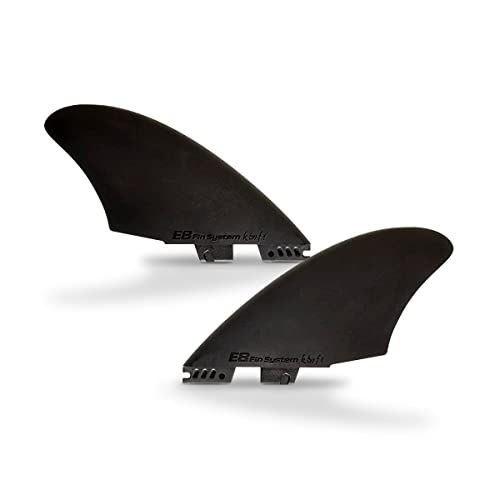 E8 FIN SYSTEM - Pack de 2 Quillas para Tabla de Surf FCS II - Aletas Fin Ktw - Incluye Accesorios como Llave para Cambiarla y Bolsa - Color Negro