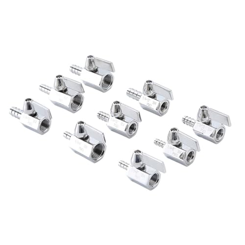 Válvula de bola mini de rosca interna con conector de 8mm para tubo de cuero 2