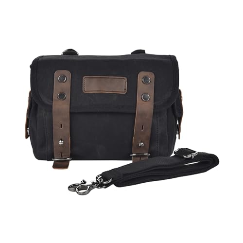 Sac moto latérale étanche en toile vintage pour vos road trips