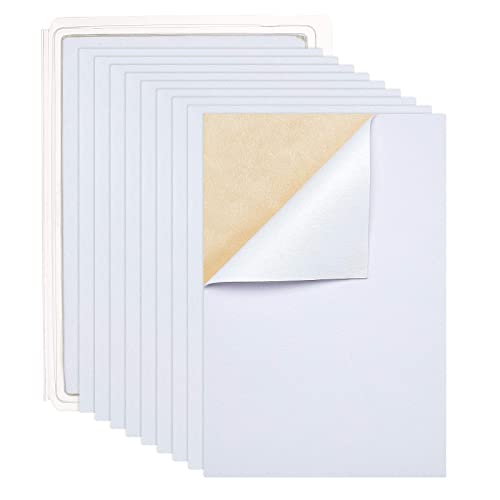 BENECREAT 20PCS White Velvet Fabric Sticky Back Adhesive Sheets 8.3"x11.8" Soft Self Adhesive Felt Fabric for Christmas Art Decoration, Drawer Liner, Craft Making
