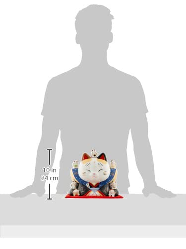 Amazon.co.jp: 彩絵 七福神 福助 招き猫(大) 7539 : ホーム＆キッチン