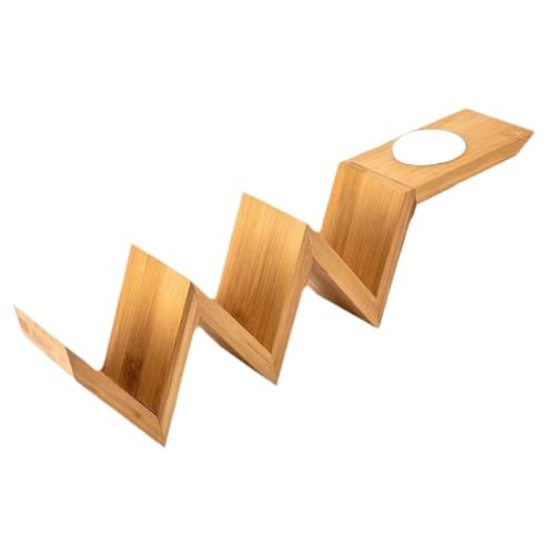 Qianly Bamboo Taco Holder Taco Stand Rack Tray Tableware Mexican Pizza Roll Shelf for Coffee Shop Holiday Taco Party Sandwiches, Without Bowl