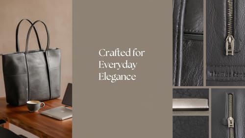 The Hide Company black genuine leather tote bag – image 5