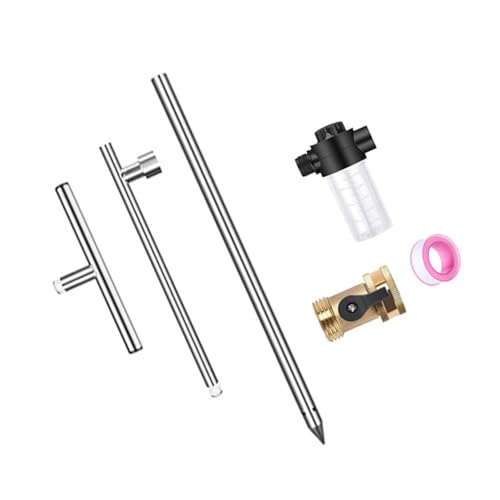 YIZITU Set Strumenti per Irrigazione Radici da 32 Pollici Impieghi Gravosi Include Valvole in Ottone Punte Irrigazione E Applicatore Fertilizzanti Giardini Impugnatura A T