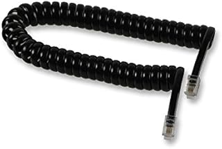 Replacement Telephone Handset Cords Coiled Cable (1 metre, Black)