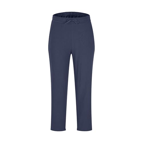 Men's Cotton Linen Casual Pants, Solid Color Basic Vacation Drawstring Pants Lightweight Loose Trousers with Pockets3