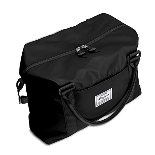 Reisetasche für Frauen, Handgepäck, Wochenende, Übernachtungstasche für Damen, große Seesack, Handgepäcktasche, 40x20x25 cm, Krankenhaus-Tasche, Sporttasche für Mädchen mit Kulturbeutel, A2-black Cover