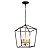 4-Light Black and Gold Farmhouse Chandelier, Industrial Ceiling Light Pendant Light with Metal Cage Adjustable Height Rustic Hanging Light E12 Base for Kitchen Island,Dining Room,Entryway,Indoor