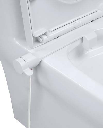 Hibbent Bidé de agua fría no eléctrico con ajuste de presión de agua, rociador de bidé mecánico, doble boquilla autolimpiante para uso sanitario y femenino