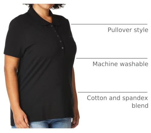 Image of Tommy Hilfiger Women's Solid Short Sleeve Pique Polo Shirt