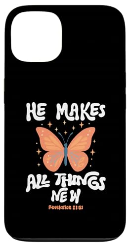 He Make All Things New Revelation 21:5 スマホケース iPhone 13 用