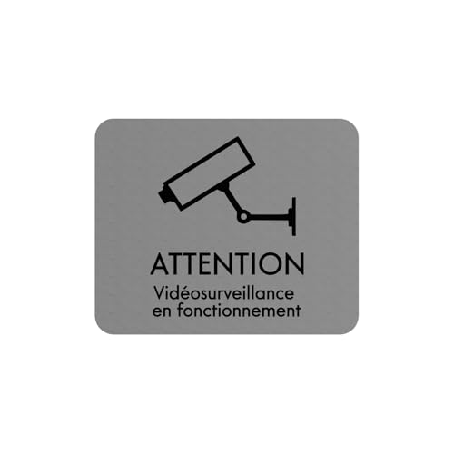 Klebeplatte, rechteckig, Videoüberwachung im Betrieb, mit Universal-Symbol für CCTV-Kamera