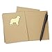 Golden Retriever Blank Greeting Cards Pack of 10 | Handmade Dog Notecards | Kraft Brown with envelopes