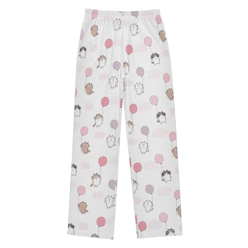 Cats Balloon Cloud Boys Pants for Kids Jogger Pants with Pockets S-XL
