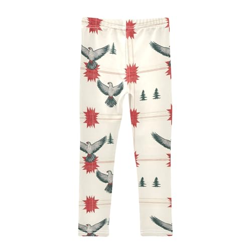 Hawk Plaid Girls Leggings Athletic Pants Tights Stretch Bottom2