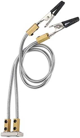 Walfront Soldadura de dos brazos manos de ayuda de soldadura ajustable Herramienta de tercera mano Soldadura de acero de aleación Manos de ayuda