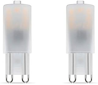 noobibaba G9 LED Bulb 2.5W, Warm White 25W Halogen Light Bulb Replacement 2700K 220V-240V for Ceiling Lights Bedside Lamp Wall Lights in Living Room Kitchen Bathroom, 2 Count Non-dimmable