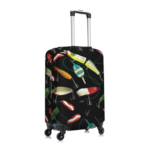Fishing Lure Print Luggage Suitcase Covers Elastic Washable Luggage Protector Luggage Covers For Suitcase3
