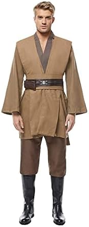 Mens Tunic Cosplay Costume Adults Outfits Halloween Robe Hooded Uniform