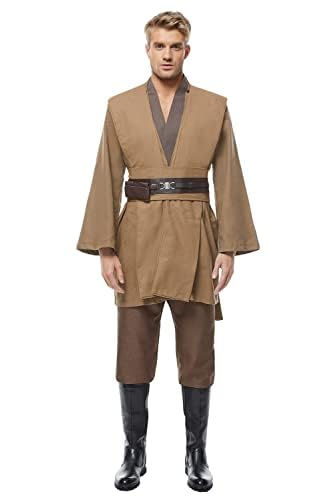 Men's Tunic Cosplay Costume Adults Outfits Halloween Robe Hooded Uniform
