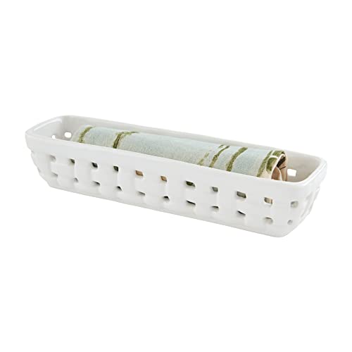 Mud Pie Gather Cracker Dish and Towel Set, dish 3" x 12" | towel 26" x 16 1/2"