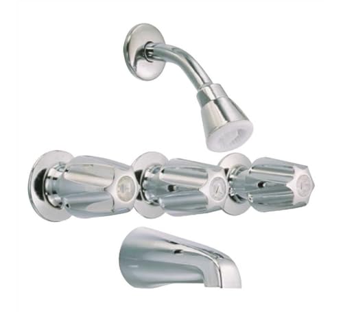 Robinet de douche et baignoire chrome avec poignées ProPlus - 5