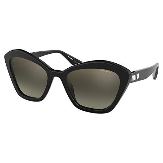 Miu Miu 0MU 05US Gafas, Black/Grey Shaded, 55 para Mujer