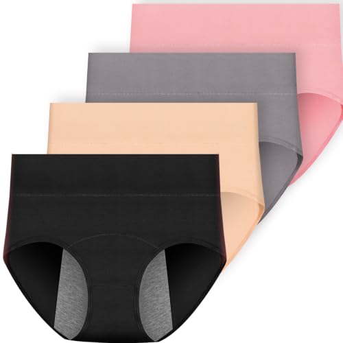 Image of Leak Proof Panties for Women Over 60, High Waisted Women's Incontinence Panties, Washable Ladies Period Underwear.