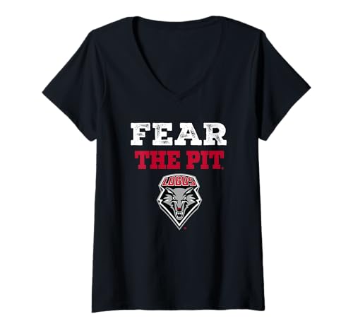 Womens University of New Mexico UNM Lobos NCAA UNM35 V-Neck T-Shirt