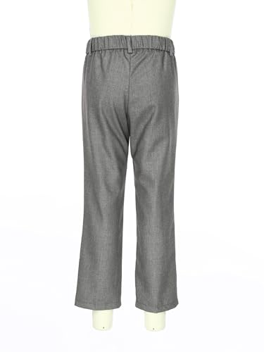 DINORMIN Kid Boys Long Trousers School Uniform Pant Dressy Suit Pants Solid Color Pants for Party4