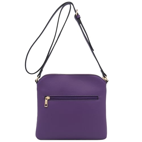 Image of FashionPuzzle Chevron Quilted Medium Crossbody Bag with Tassel Accent
