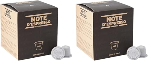 Note d'Espresso - Cebada - Cápsulas compatibles con Cafeteras NESPRESSO* - 40 caps (Paquete de 2)