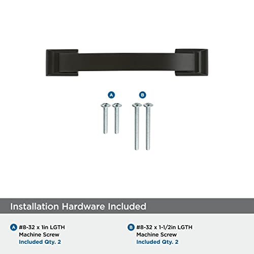 Image of Amerock | Cabinet Pull | Black Bronze | 3 inch (76 mm) Center to Center | Candler | 1 Pack | Drawer Pull | Drawer Handle | Cabinet Hardware