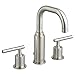 American Standard 2064831.295 Serin Widespread High-Arc Bathroom Sink Faucet with Metal Pop-Up Drain, Brushed Nickel