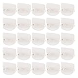 OUNONA 50 Stück Selbstklebende Kunststoff Federclips aus Acryl Pp Drehbare Fotoclips Transparent Wandclips zum Aufhängen von Fotos Karten und Notizen für Büro und Zuhause