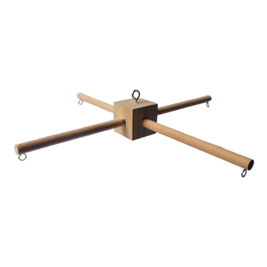LeeQinersw 4 Legs Wooden Mobile Frame Kit for Newborn, Hanging for