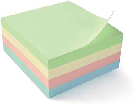 5 Star Re-Move Notes Cube Pad of 400 Sheets 76x76mm Pastel Rainbow
