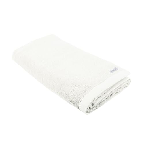 TOM TAILOR Sauna Towel, 80 x 200 cm, 100% Cotton/Terry Towel, with Two Hangers and Label with Logo