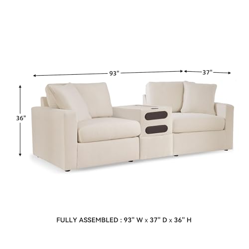 Image of Signature Design by Ashley Small Sectional Sofa with Audio Console