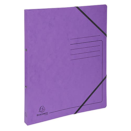 Exacompta Ringbuch Glanzkarton bedruckt A4 2 Ringe violett