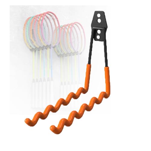 Support mural pour 6 raquettes de badminton - Crochet de suspension tennis charge 25 kg