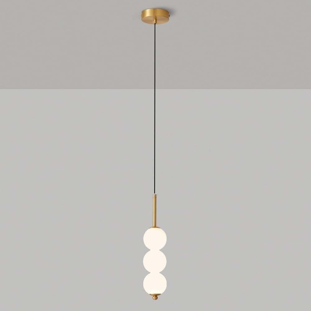 HYJAUSXB Ceiling Light Chandelier French Simple White Glass Lampshade Globe-Shaped 6W Lamp LED for Kitchen Island Bedroom Dining Room Foyer Living Study