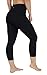 90 Degree By Reflex Womens High Waisted Leggings Capri Workout Yoga Pants - Black Medium