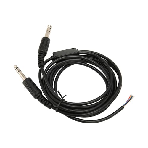 Cable flexible para auriculares de aviación 2m con enchufe dual GA miniatura 2