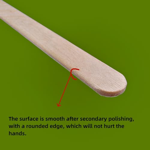 ZHIYE 300pcs Wooden Craft Sticks, Natural Lollipop/Ice Cream Sticks, Smooth Edges for Arts & Handwork, 114 X 10 X 2mm