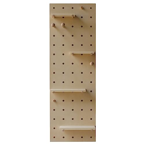 Genérico Estante de Pared para Herramientas, Panel Perforado para Garaje, Almacenamiento de Brocas, Juego de Llaves, Soportes, Panel Perforado de Madera para baño, Tablero Colgante de Madera, Juego d