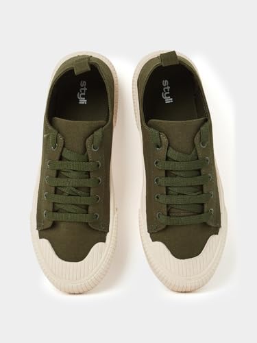 Image of Styli Men Canvas Lace-Up Casual Shoes | Round Toe Sneakers | Cushioned Footbed| Comfortable Everyday Wear Footwear for Casual, Travel & Outdoor Use