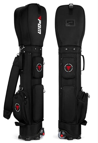 Jinghui ゴルフカートバッグ ゴルフバッグ ナイロン素材 キャディバッグ メンズ スポーツゴルフバッグ Golf Club Bag おしゃれ クラブケース ゴルフクラブバッグ ゴルフボストンバッグ キャスター付き 5分割 14本收? 軽量 大容量 滑