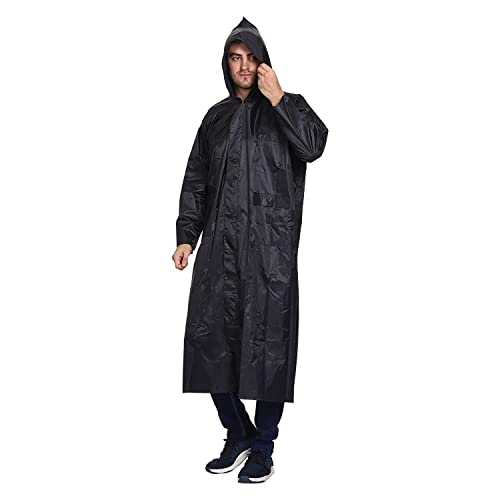 Velena Men's Waterproof Raincoat (Black, Medium) Amazon.in Clothing